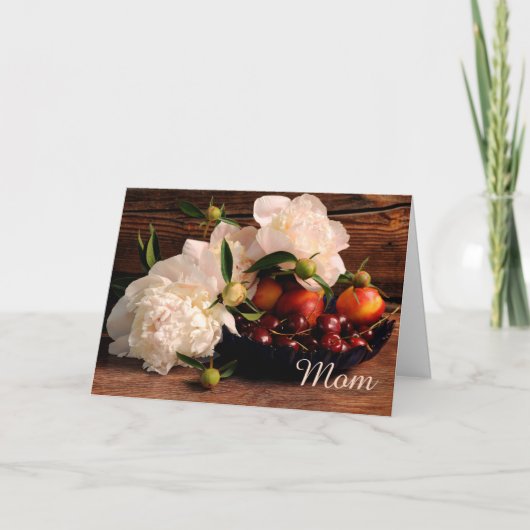 Carte Jour de Peonies et Fruit (Devant)