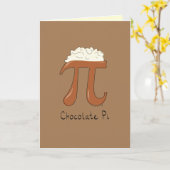 Carte Jour de Pi en chocolat Symbole Math Professeur Drô (Fleur jaune)