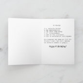 Carte Jour de pi sur votre anniversaire, humour, recette (Intérieur)