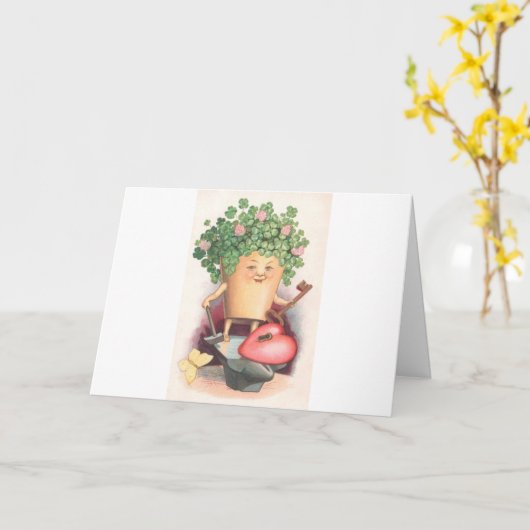 Carte Jour de Saint Patrick (Fleur jaune)