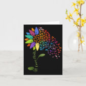 Carte Jour de sensibilisation à tous les problèmes de ca (Fleur jaune)