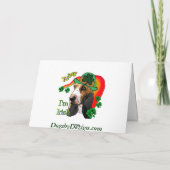 Carte Jour de St Patricks de Basset Hound (Dos)