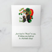 Carte Jour de St Patricks de Basset Hound (Intérieur)