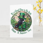 Carte Jour de Terrier St Patrick d'écossais (Fleur jaune)