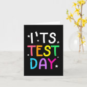 Carte Jour de test pour l'enseignant C'est jour de test (Fleur jaune)