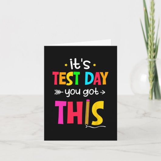 Carte Jour de test Vous Avez Ce Jour de test Enseignant  (Devant)