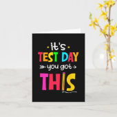 Carte Jour de test Vous Avez Ce Jour de test Enseignant  (Fleur jaune)