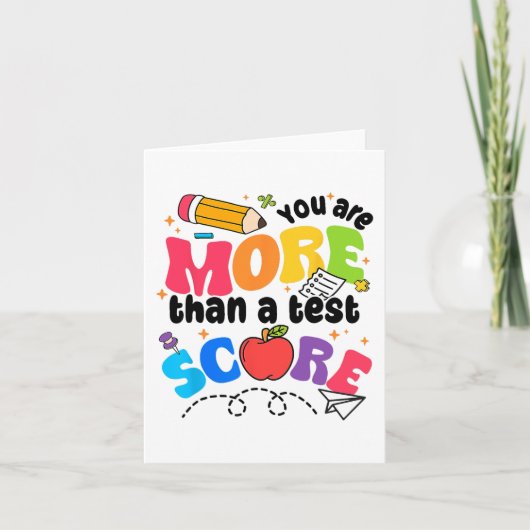 Carte Jour De Test Vous Êtes Plus Qu'Un Test Score (Devant)