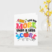Carte Jour De Test Vous Êtes Plus Qu'Un Test Score (Fleur jaune)