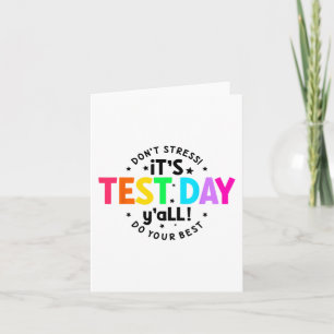 Carte Jour De Test Yall Funny Test Day Pour Les Étudiant