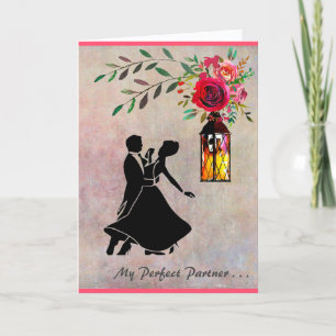 Carte Jour de Valentines avec un couple de danse