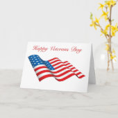 Carte Jour de vétérans heureux avec le texte de coutume (Fleur jaune)