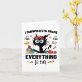 Carte Jour D'école C'est Bien Je Suis Fin Tout Est Fin (Fleur jaune)