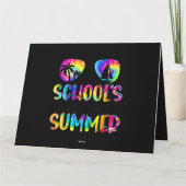 Carte Jour Dernier Des Écoles De Tie Dye Pour L'Été (Dos)