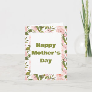 Carte Jour des belles mères rose vert rose