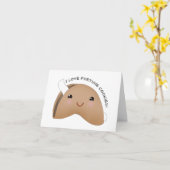 Carte Jour des biscuits de Kawaii Fortune (Fleur jaune)