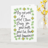 Carte Jour des Cartes-Saint-Patricks (Fleur jaune)