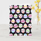 Carte Jour des crânes de sucre morts (Fleur jaune)