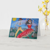 Carte JOUR DES Danseurs de Salsa MORTS (Fleur jaune)