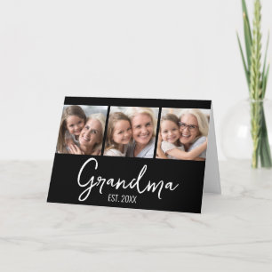 Carte Jour des grands-parents avec 3 photos personnalisa