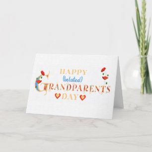 Carte Jour des grands-parents avec des pavots rouges