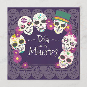 Carte Jour des masques crâniens morts : Dia de los Muert