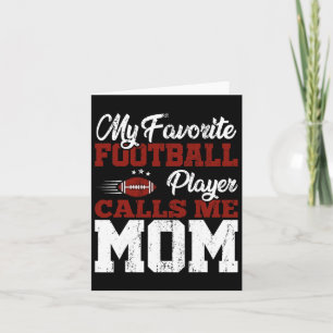 Carte Jour des mères Américain Football Joueur Maman Spo