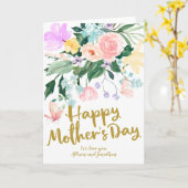 Carte Jour des mères florales délicieuses (Fleur jaune)