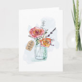 Carte Jour des mères florales Mason Jar (Devant)