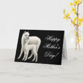 Carte Jour des mères joyeuses de maman d'Alpaca (Fleur jaune)