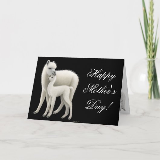 Carte Jour des mères joyeuses de maman d'Alpaca (Devant)