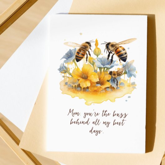 Carte Jour des mères joyeuses Floral Script Moderne