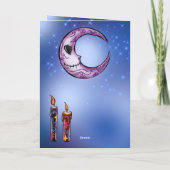 Carte Jour des Morts Lune et Chat Día de los Muertos (Dos)