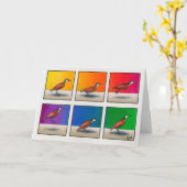 Carte Jour des oiseaux chanceux ! (Fleur jaune)