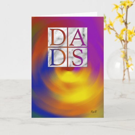 Carte Jour des papas (Fleur jaune)