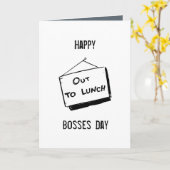 Carte jour des patrons heureux (Fleur jaune)