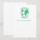 Carte Jour des terres, 22 avril (Devant / Derrière)