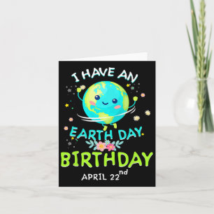 Carte Jour des terres 22 avril Anniversaire Vert