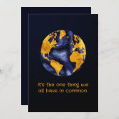 Carte Jour des terres d'apparence or et bleu métallique (Devant / Derrière)