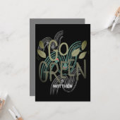 Carte jour des terres, devenez écolo, art simple science (Devant/Arrière en situation)