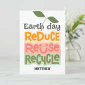 Carte jour des terres, devenez écolo, art simple science (Debout devant)