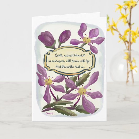 Carte Jour des terres : Les fleurs de pommes de crabe à (Fleur jaune)