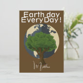 Carte jour des terres quotidien, devenez écolo, science  (Debout devant)