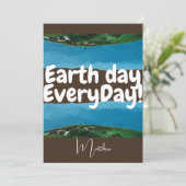 Carte jour des terres quotidien, devenez écolo, science  (Debout devant)