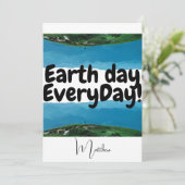 Carte jour des terres quotidien, devenez écolo, science  (Debout devant)