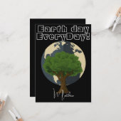 Carte jour des terres quotidien, devenez écolo, science  (Devant/Arrière en situation)