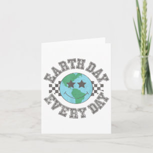 Carte Jour des terres Rétro Chaque Jour Sourire Face Jou