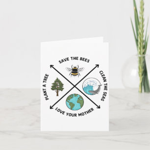 Carte Jour des terres Sauver Les Abeilles Plante Plus D'