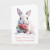 Carte Jour des Valentines Anniversaire Mignonne Bunny (Devant)