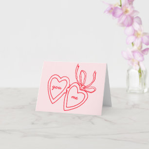 Carte Jour des Valentines de Doodle de Coeur Whimsical